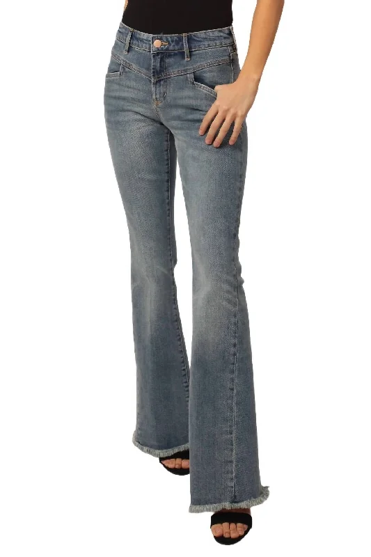 Limited Stock Available!Rosa Flare Jeans In Stokes Canyon