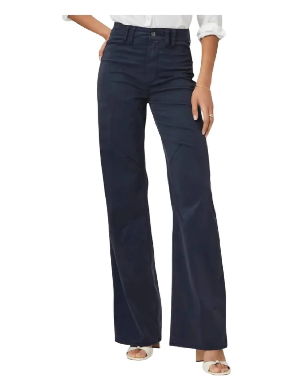 Save More Than Ever!Sasha Wide Leg Jeans In Navy Seascape