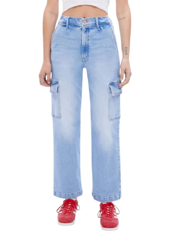 Limited Time Offer!Straight Up Rambler Cargo Ankle Jeans In Bad Romance