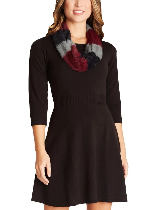 The Best Sale of the Year!Juniors Womens Sweater Stretch Fit & Flare Dress