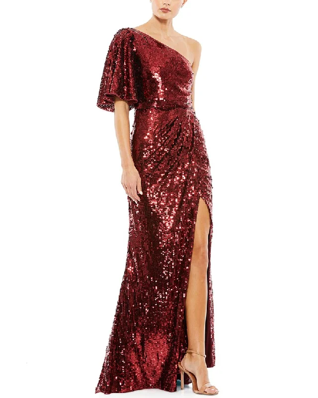 Your Exclusive Offer Awaits!Mac Duggal Embellished Cap Sleeve Cowl Neck Trumpet Gown