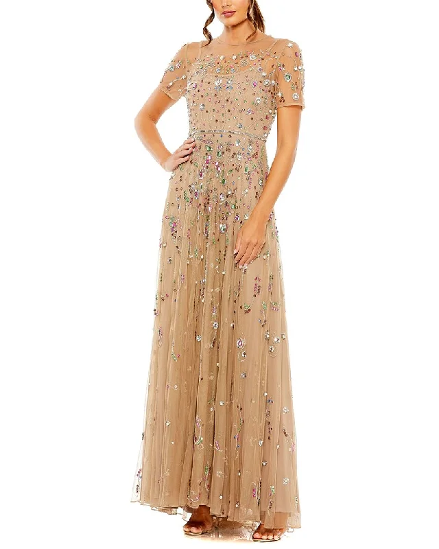 Shop More, Spend Less!Mac Duggal Embellished Sequin Detail A-Line Gown