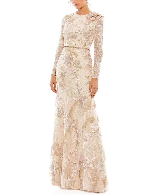 Don’t Wait – Deals Won’t Last!Mac Duggal Floral Embroidered Lace Trumpet Gown