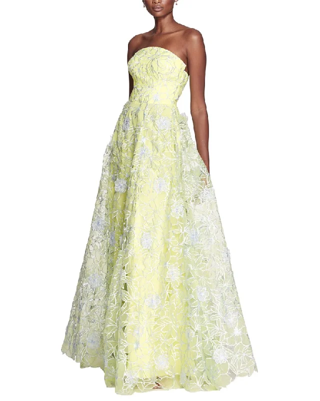 Limited Deals, Unlimited Savings!Marchesa Notte Cutwork 3D Gown