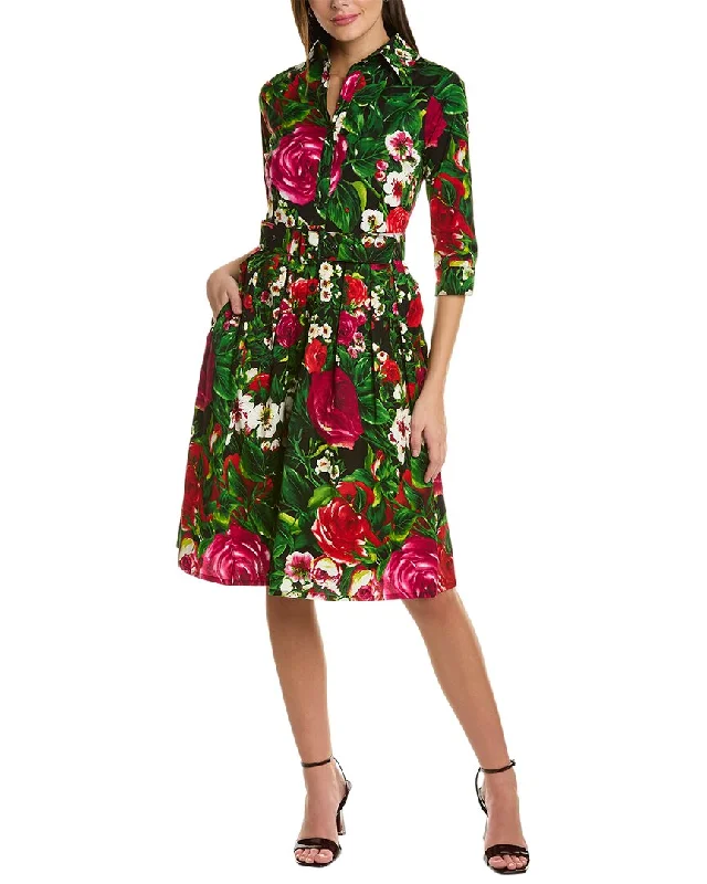 Huge Savings – Act Now!Samantha Sung Audrey 1 3/4-Sleeve Shirtdress