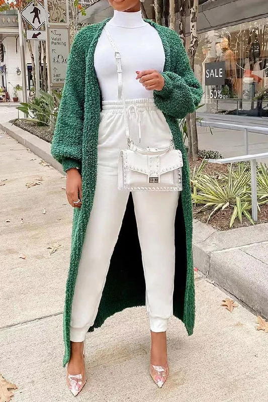 Exclusive Savings This Week!Solid Color Feminine Patch Pocket Cardigan