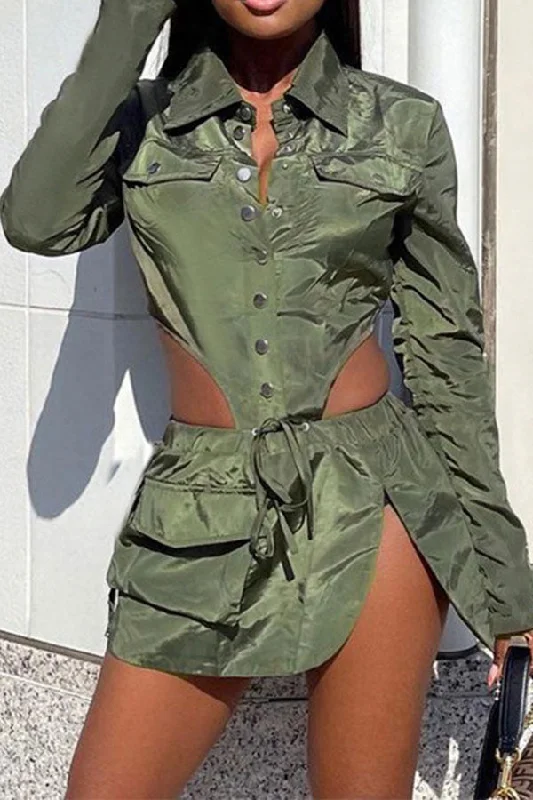 Snag the Best Prices Now!Solid Color Punk High Split Irregular Dress Suit