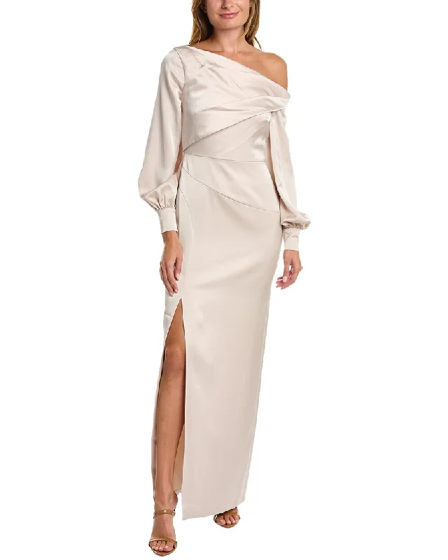 Save More Than Ever!Theia Bishop Sleeve Column Gown