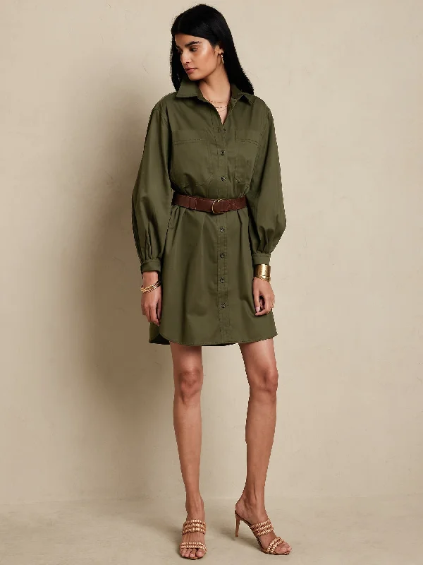 Flash Deals – Act Quickly!Twill Mini Shirtdress