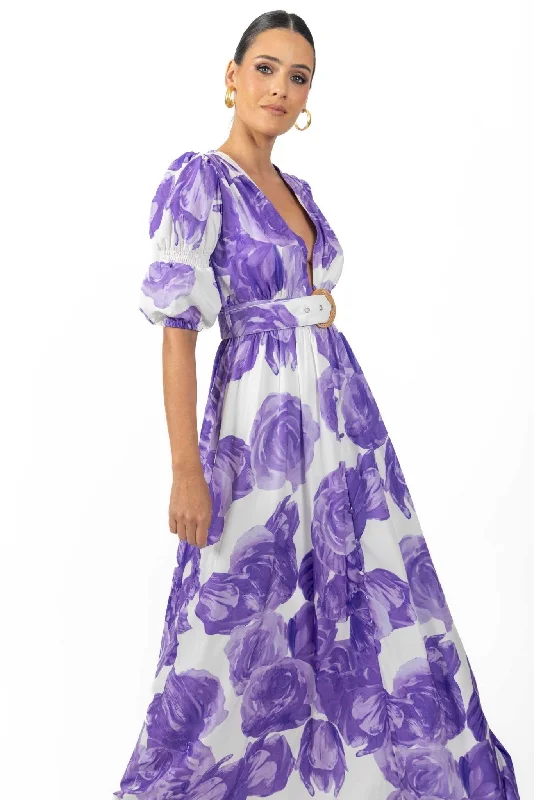 Hurry, Sale Ends Soon!Verona Maxi Women's Floral Dress Lilac