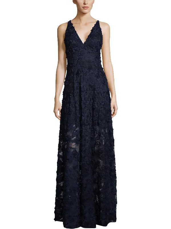 Your Best Deals Are Here!Womens 3D Flowers Maxi Evening Dress