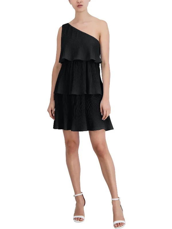 Your Exclusive Offer Awaits!Womens Chiffon Pleated Cocktail And Party Dress