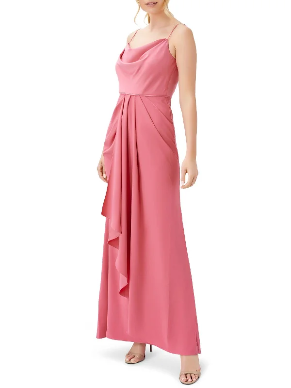 Lowest Prices Guaranteed!Womens Cowl Neck Maxi Evening Dress