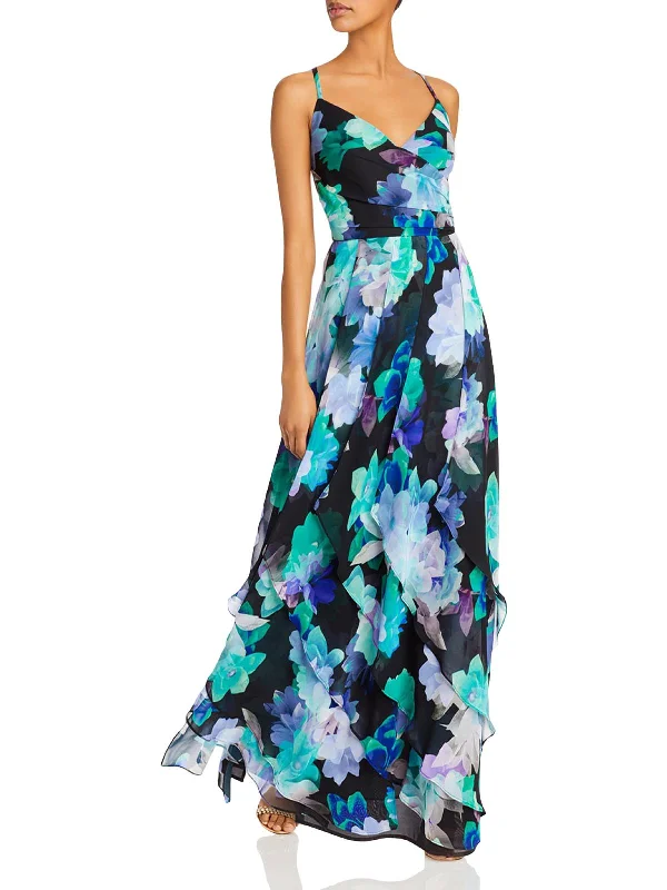 Save More When You Shop More!Womens Floral Layered Formal Dress