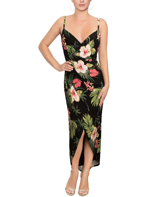 Huge Price Cuts Await!Womens Floral Long Wrap Dress