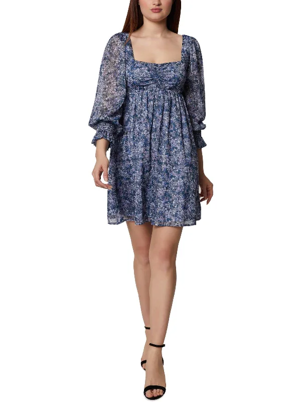 Exclusive Savings This Week!Womens Floral Print Knee Length Fit & Flare Dress