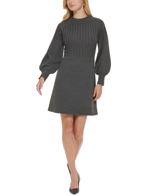 Everything Must Go!Womens Knit Midi Sweaterdress