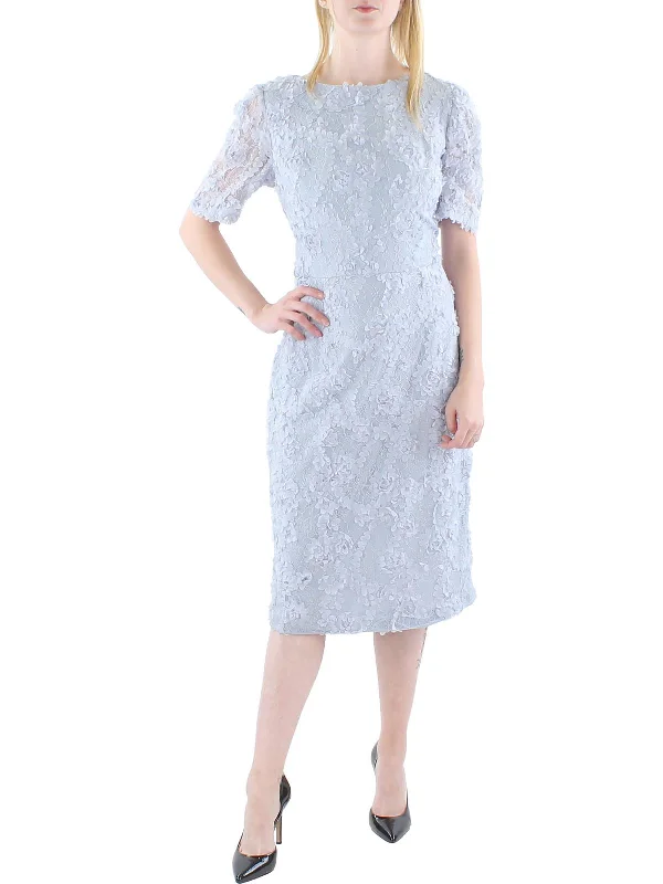 Special Discounts Inside!Womens Lace Midi Sheath Dress
