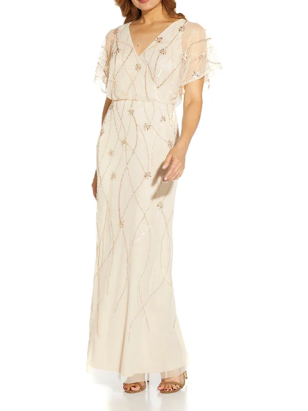 Amazing Prices You Can’t Resist!Womens Mesh Maxi Evening Dress