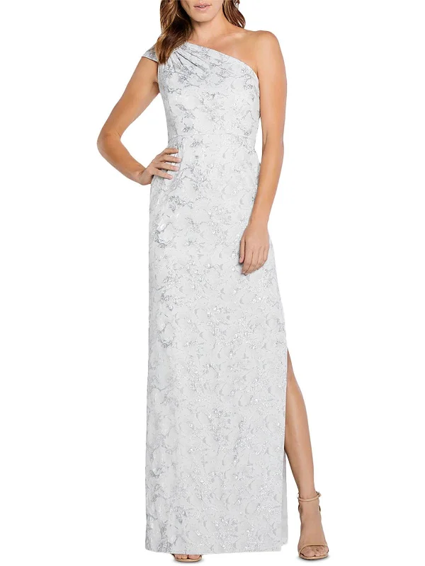 Shop Now and Save!Womens Metallic Column Evening Dress