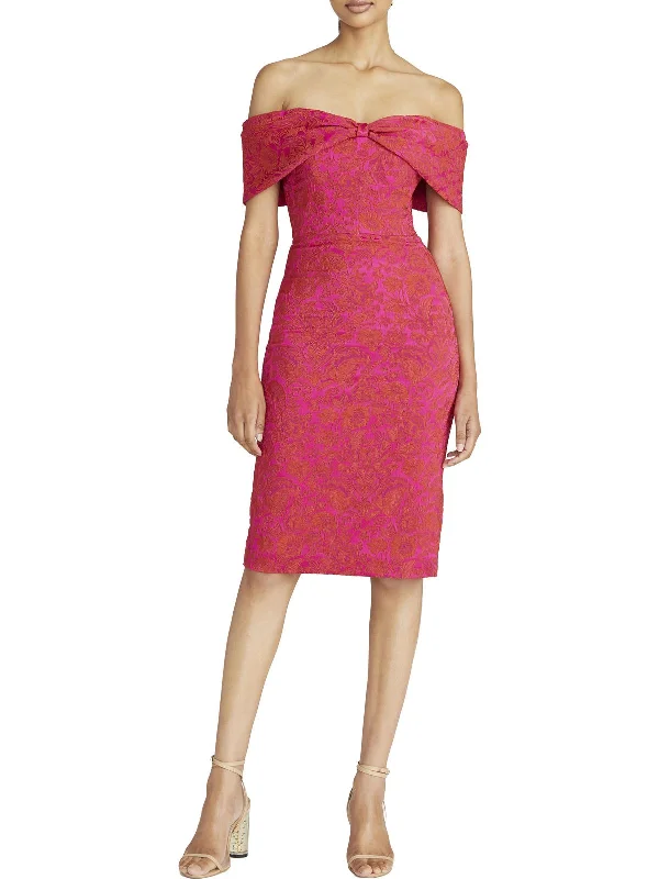 Don't Miss Out!Womens Off-The-Shoulder Knee-Length Cocktail and Party Dress