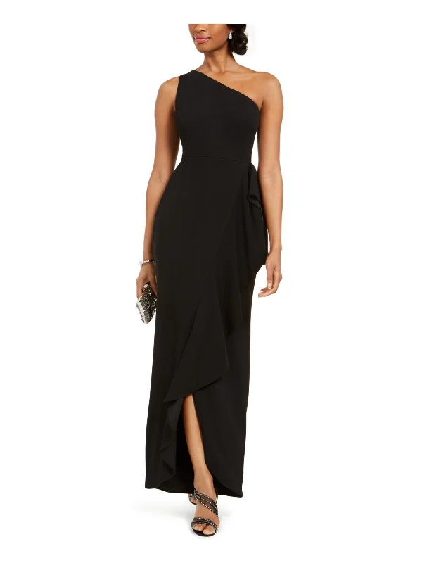 Crazy Discounts Inside!Womens One Shoulder Solid Formal Dress