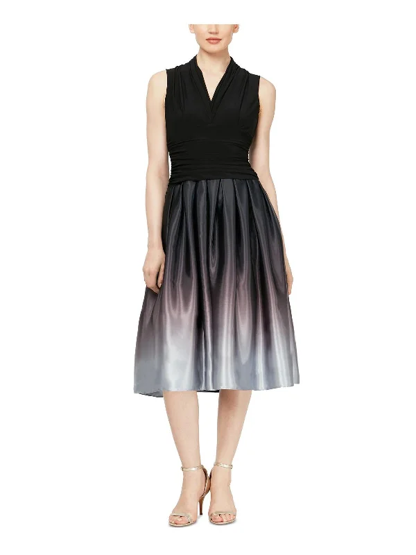 Shop Before It’s Gone!Womens Ruched Glitter Cocktail and Party Dress