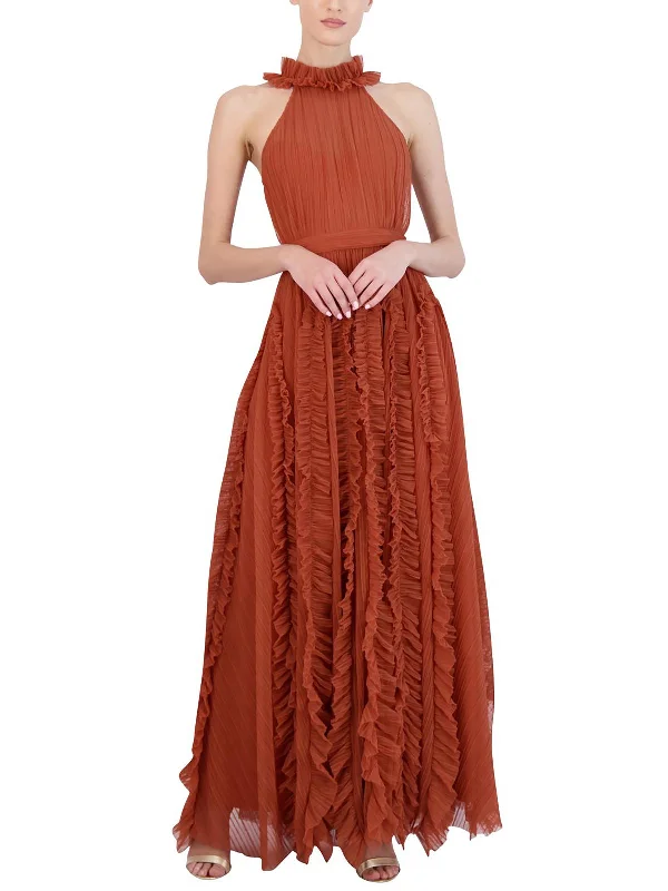 Must-Have Deals Inside!Womens Ruffled Long Evening Dress