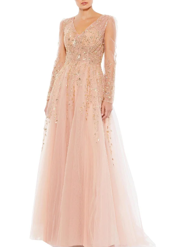 Hurry, Sale Ends Soon!Womens Sequined Long Evening Dress