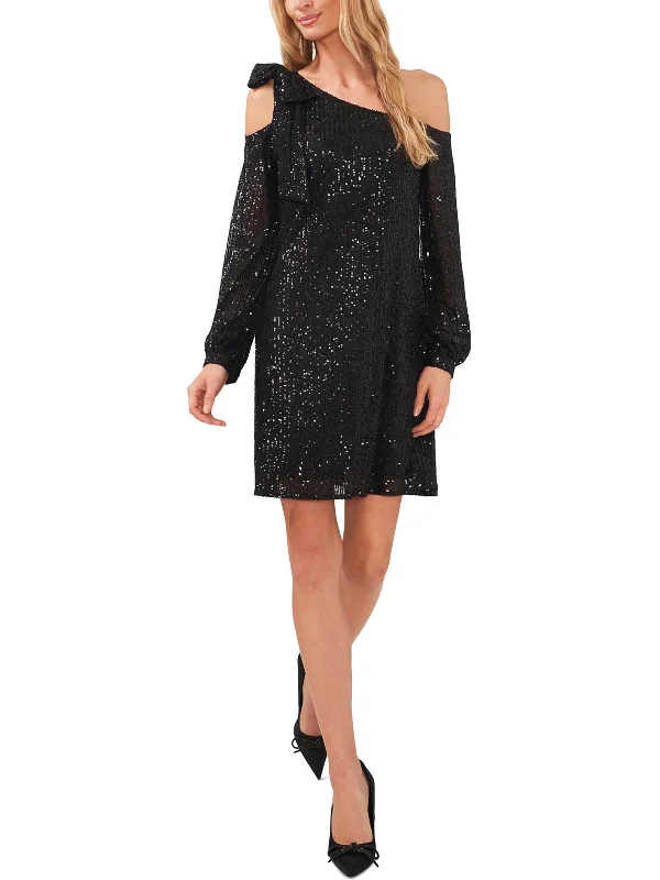 Sale Alert – Get Ready to Shop!Womens Sequined One Shoulder Cocktail and Party Dress