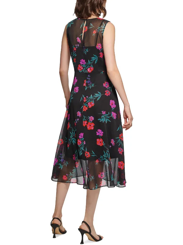 Must-Have Deals Inside!Womens Surplice Midi Fit & Flare Dress