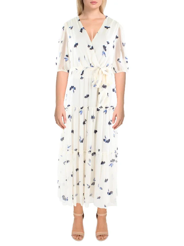 Find the Best Deals Here!Womens Surplice Tiered Evening Dress