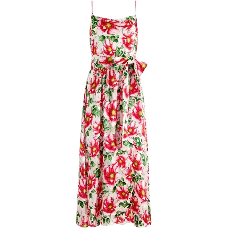 Enjoy Huge Discounts Now!Alice + Olivia Women Samantha Cowl Neck Midi Dress -High Tea Floral