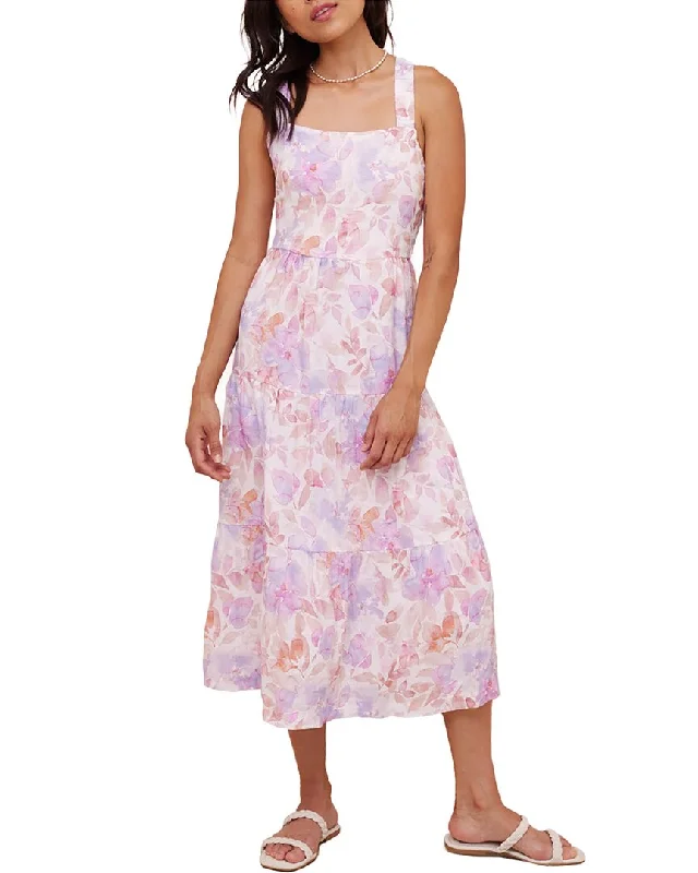 Get More for Less!Bella Dahl Scrunch Strap Tiered Linen Midi Dress