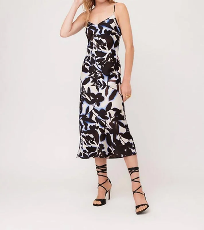 Price Drops You’ll Love!Bias Cut Midi Dress In Shadow Leaf Print