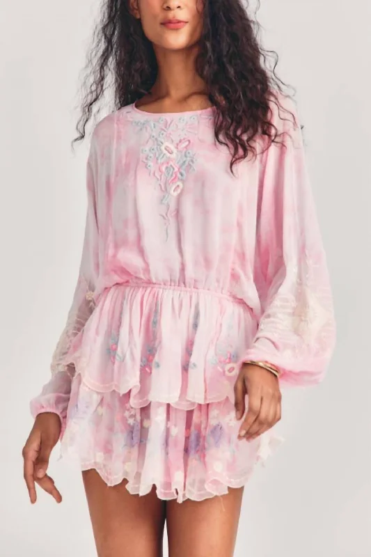 Lowest Prices Guaranteed!Bridgely Mini Dress In Misted Lily Pink
