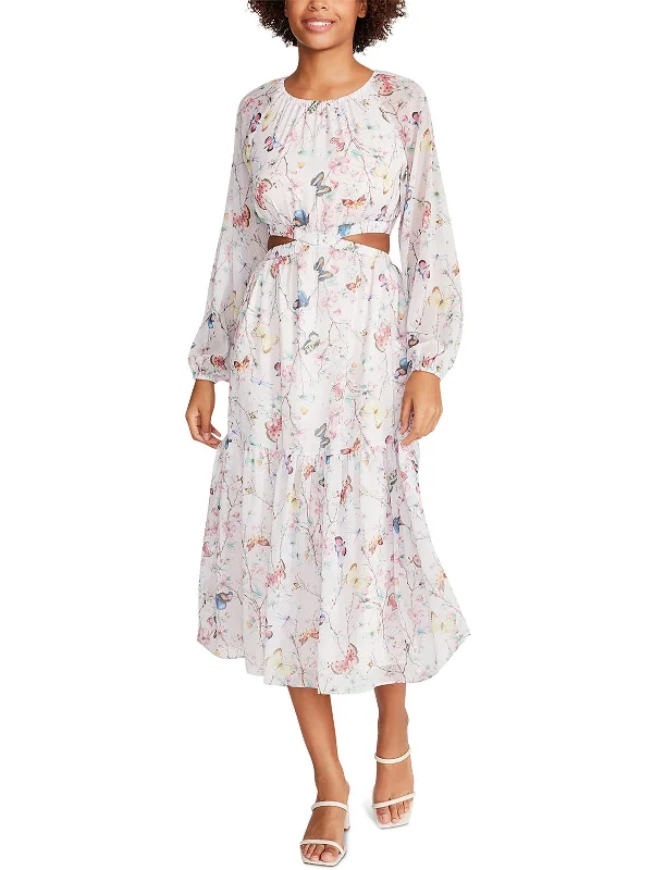 Time to Snag a Bargain!Cadi Womens Printed Mid-Calf Midi Dress