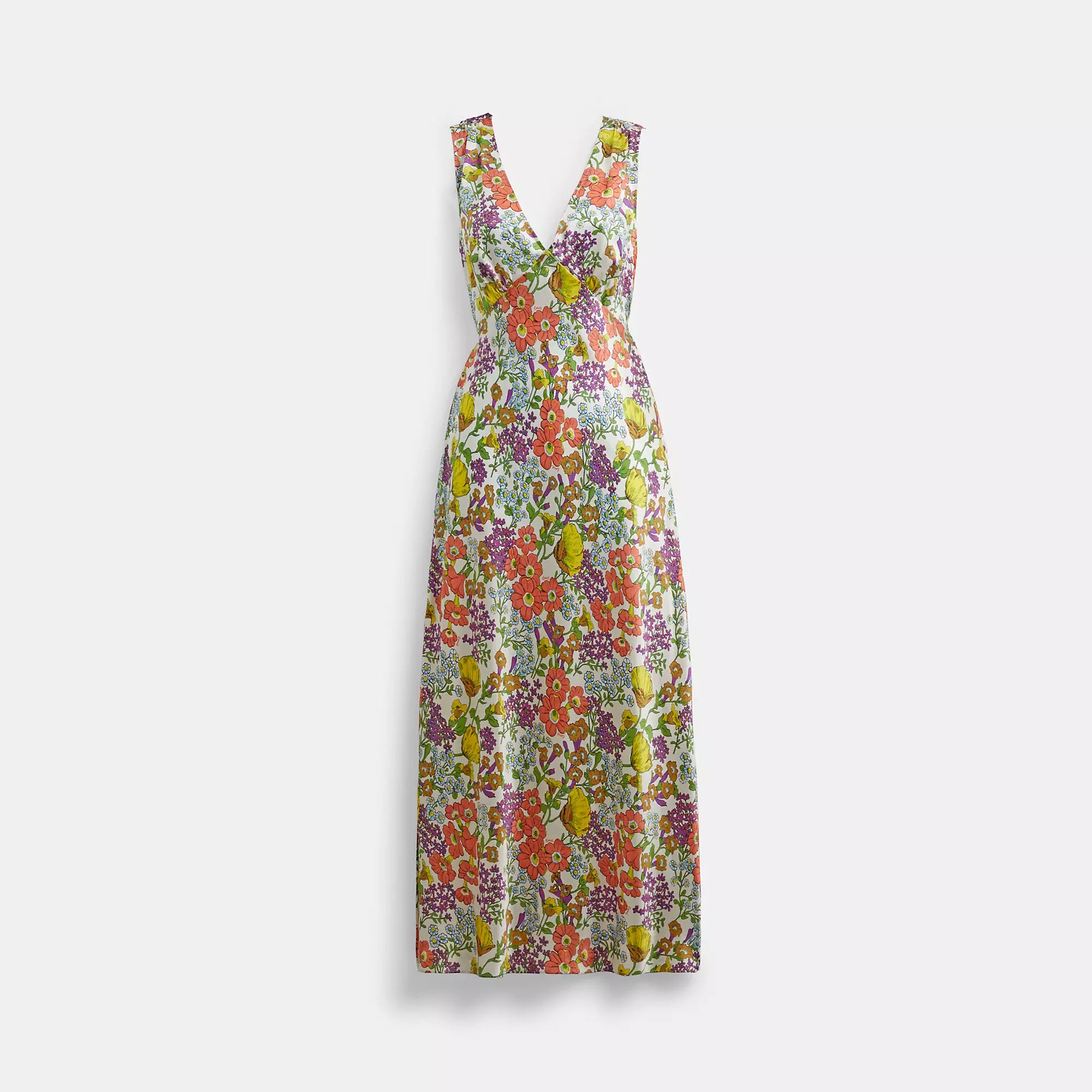 Save Like Never Before!Coach Outlet Garden Floral Print Midi Dress