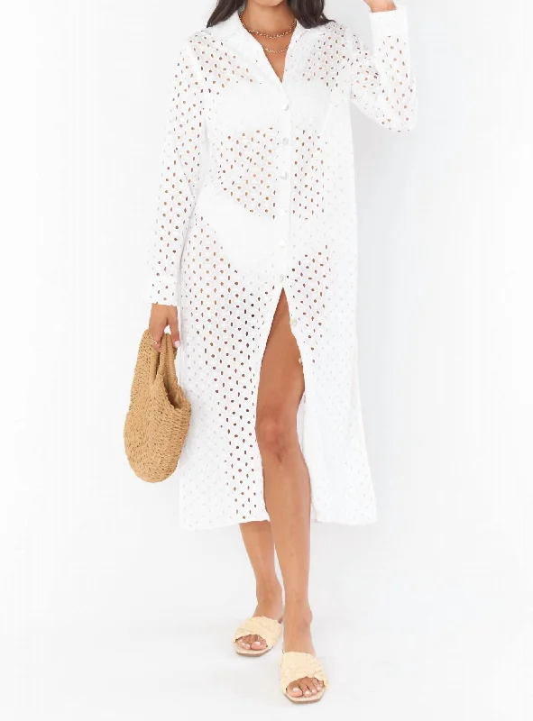 Amazing Prices You Can’t Resist!Dayton Midi Dress In White Eyelet