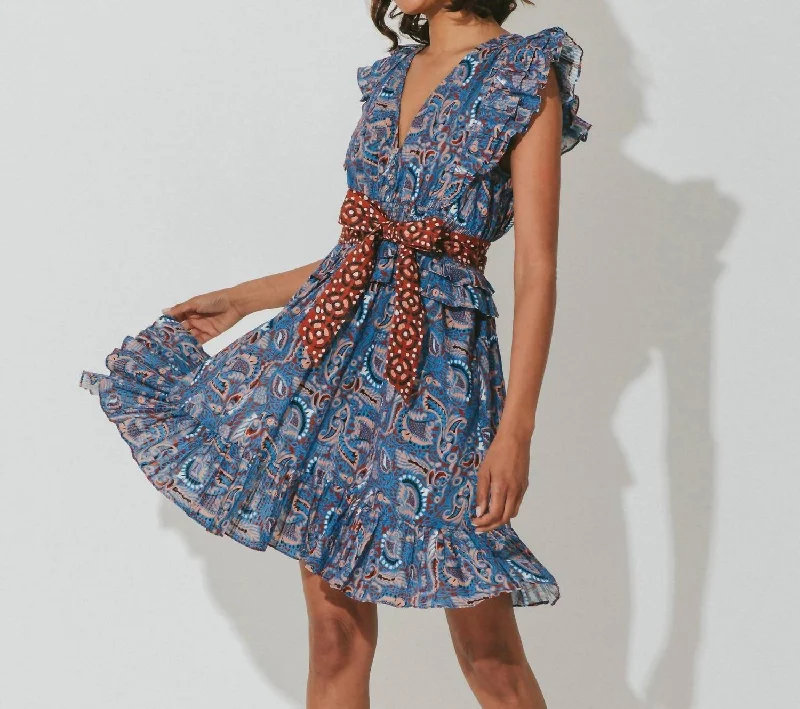 Bigger Savings, Better Shopping!Elara Mini Dress In Blue