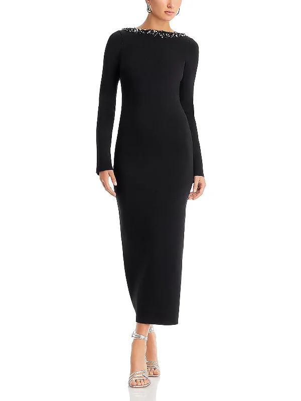 Save Money, Shop Happy!Eleanora Womens Knit Embellished Midi Dress