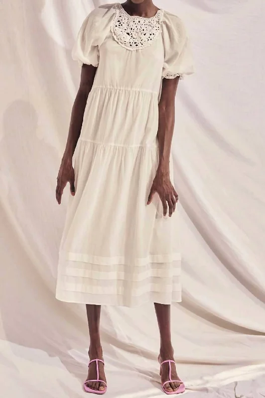 Biggest Sale of the Season!Estrella Midi Dress In White