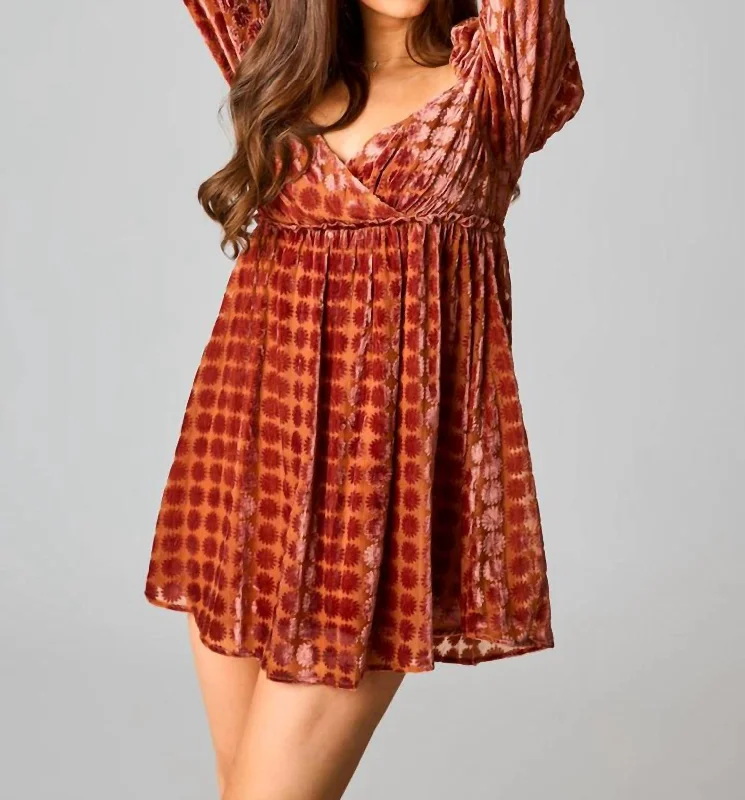 Best Offers of the Month!Fallon Babydoll Mini Dress In Butternut