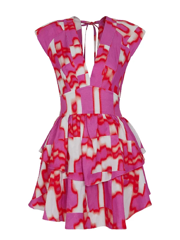 Savings You Can’t Ignore!Flowy Printed Mini Dress