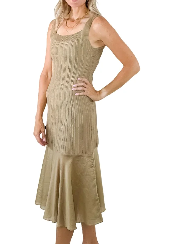 Massive Price Cuts!Georgia Midi Dress In Latte