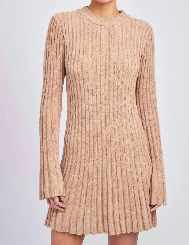 Save More with Every Purchase!Glitter Mini Dress In Rose Gold