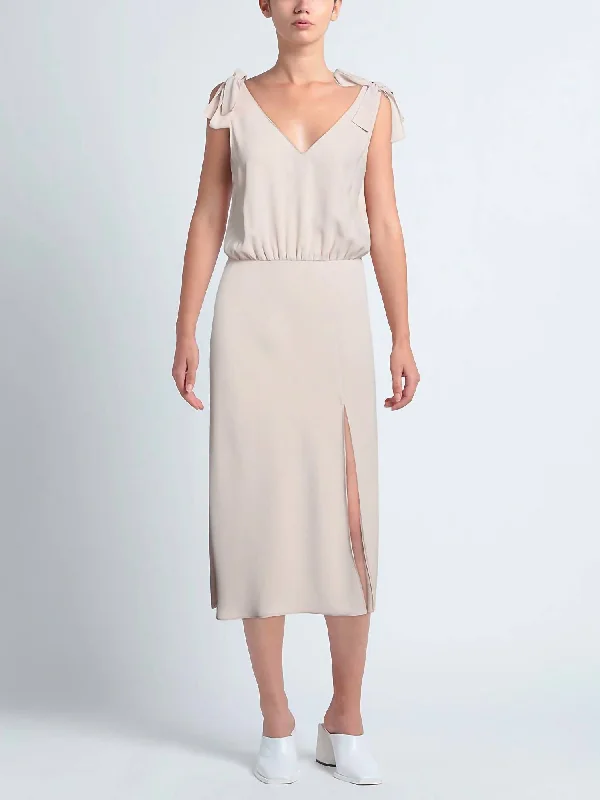Your Exclusive Offer Awaits!Josephina Midi Dress In Bone