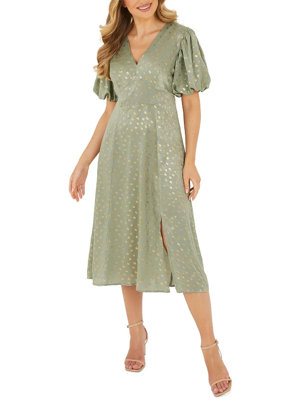 Your Wallet Will Thank You!Juniors Womens Side-Slit Mid-Calf Midi Dress