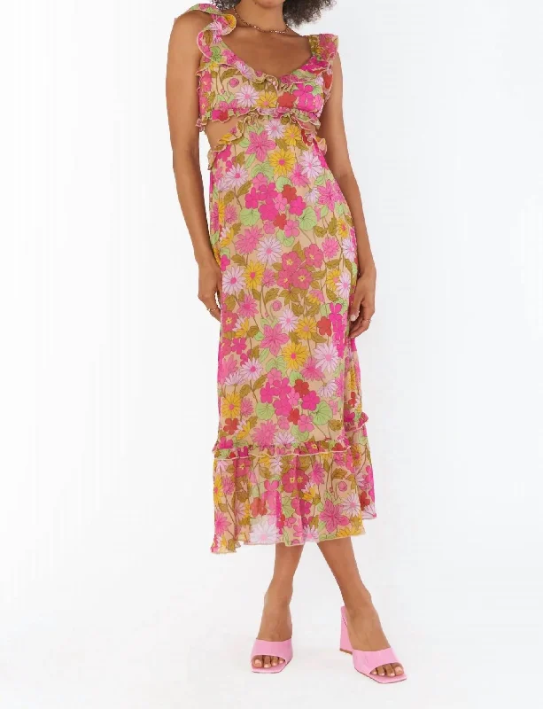 More Discounts, More Joy!Lane Midi Dress In Carnaby Floral
