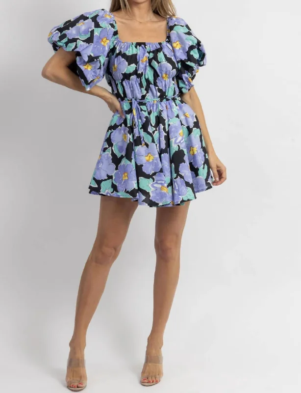 The Best Offers Are Here!Lover Puff Sleeve Mini Dress In Lilac
